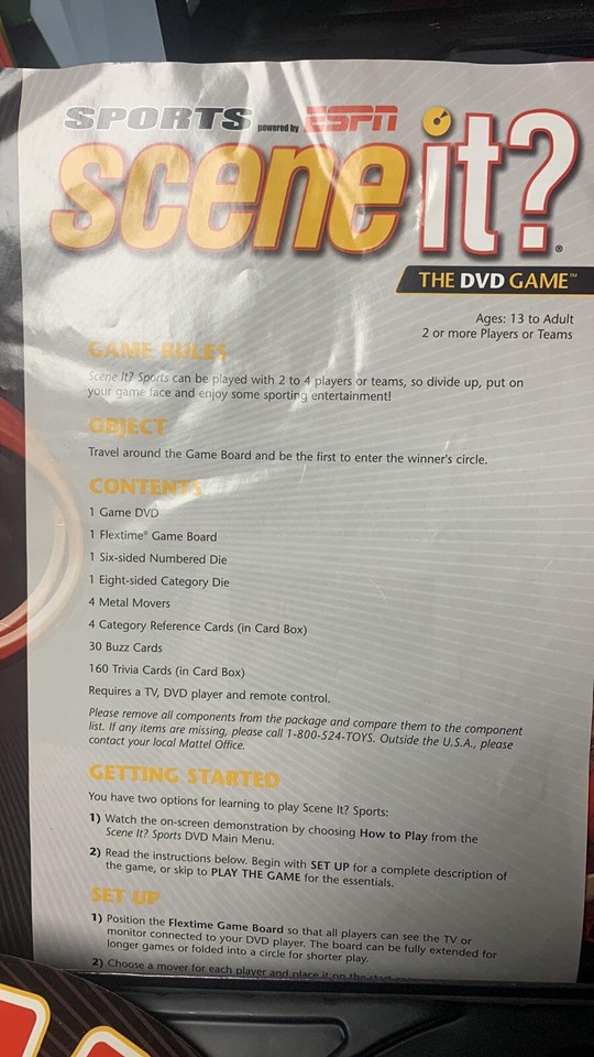 SCENE IT? SPORTS Powered by ESPN The DVD Game Sports Trivia eBay