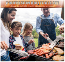 Kit de accesorios para plancha Unomor 18 piezas pinzas de limpieza para parrilla de tapa plana barbacoa exterior