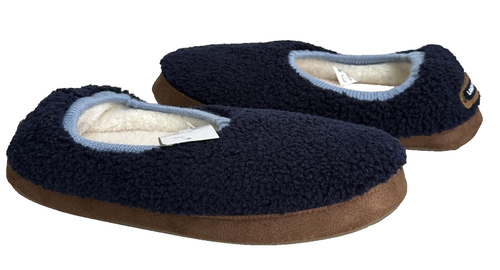 Lands' End Womens Sherpa Fleece Ballet House Slippers Radiant Navy Sz 11B NWT - Picture 8 of 9