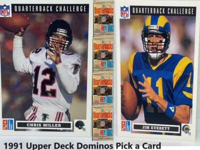 1991 Upper Deck Dominoes Quarterback Challenge -Pick Your Card-Buy More Save B3