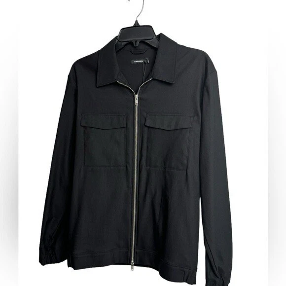 Chaqueta J. Lindeberg Jason Cremallera Completa Negra Nueva con Etiquetas Talla Pequeña Foto 2 de 4
