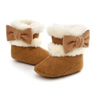 Baby Girl Faux Fur Boots/Brown 3months-12months