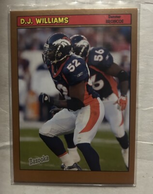 2005 Topps Bazooka Gold DJ Williams #56 Denver Broncos