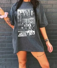 Arctic Monkeys Tour 2024 Black Short Sleeve Cotton T-shirt Unisex Reprint S-5XL