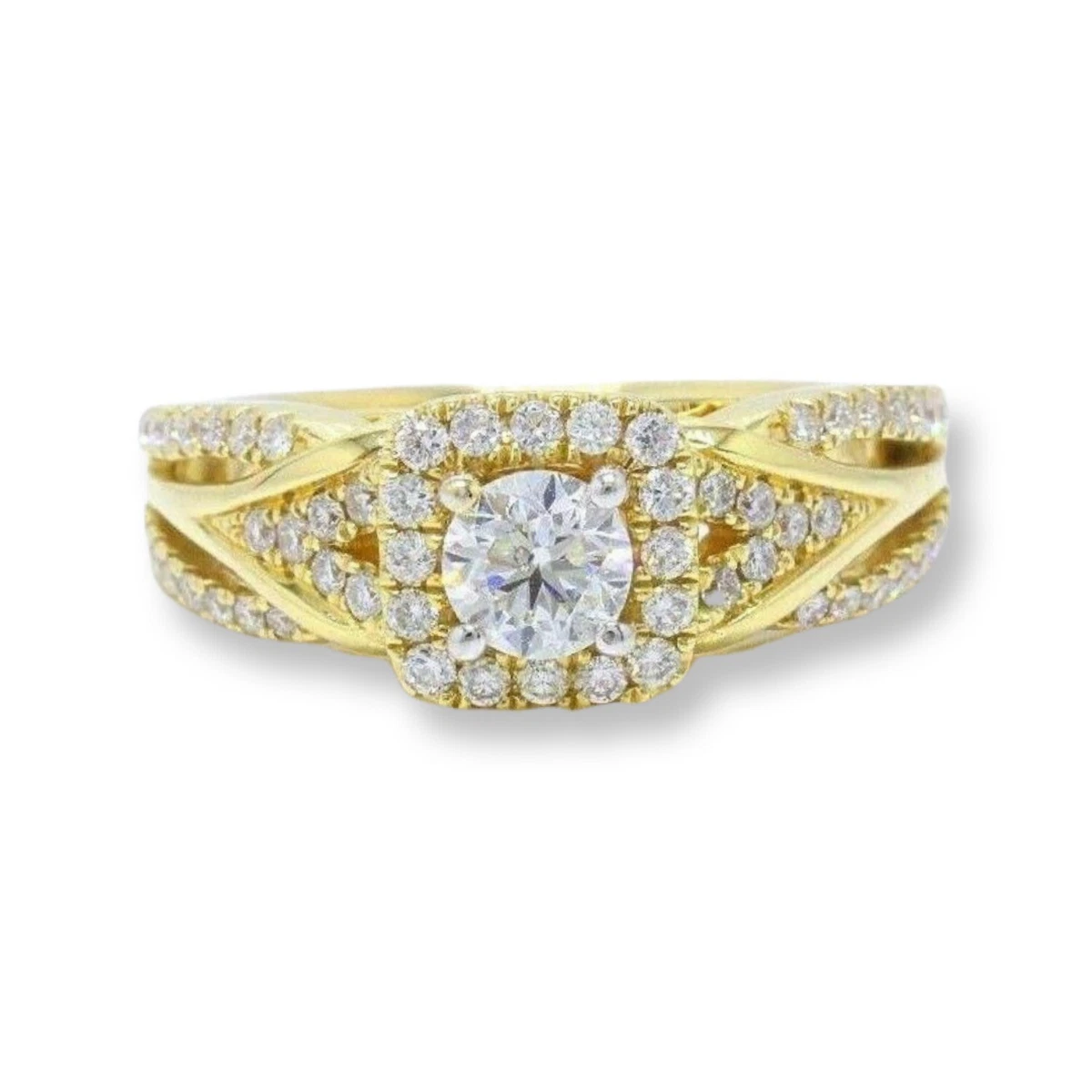 Vera wang yellow gold engagement rings clearance