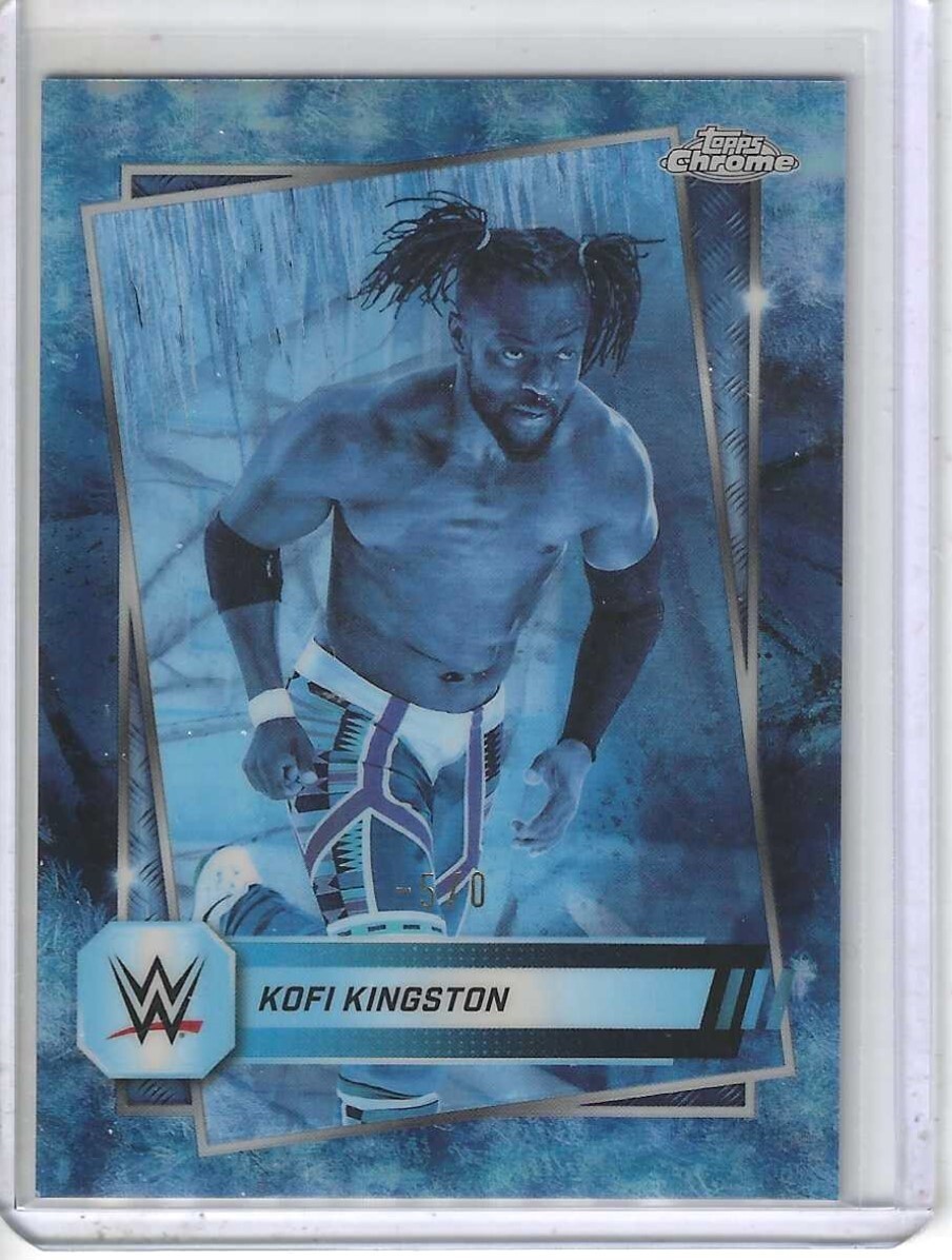 2025 Topps Chrome WWE Kofi Kingston Frozenfractor -5/0