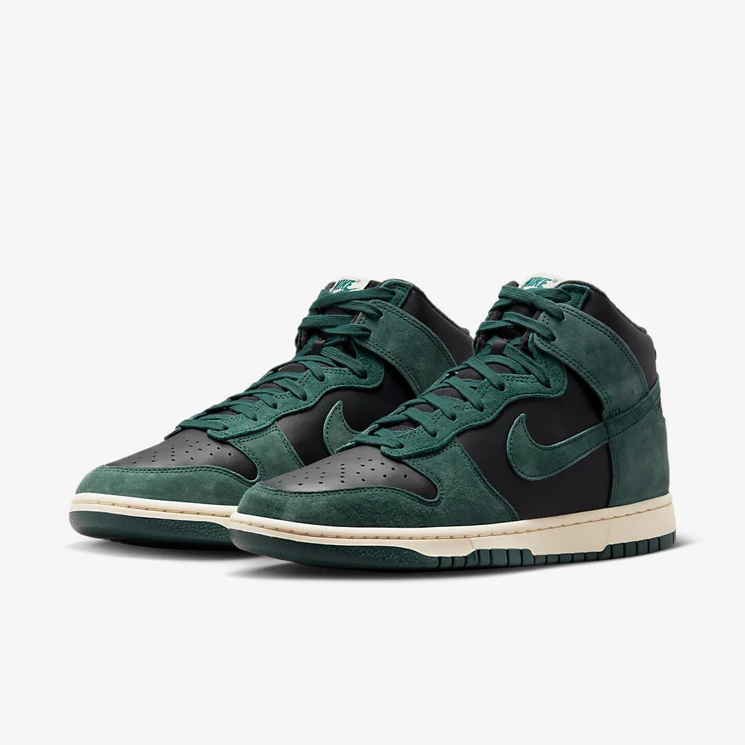 NEW Nike Dunk High Retro PRM Faded Spruce Black Green DQ7679 002