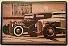 TIN SIGN 8x12 Gangster hot rods classic cars autos garage mechanic wall door A25