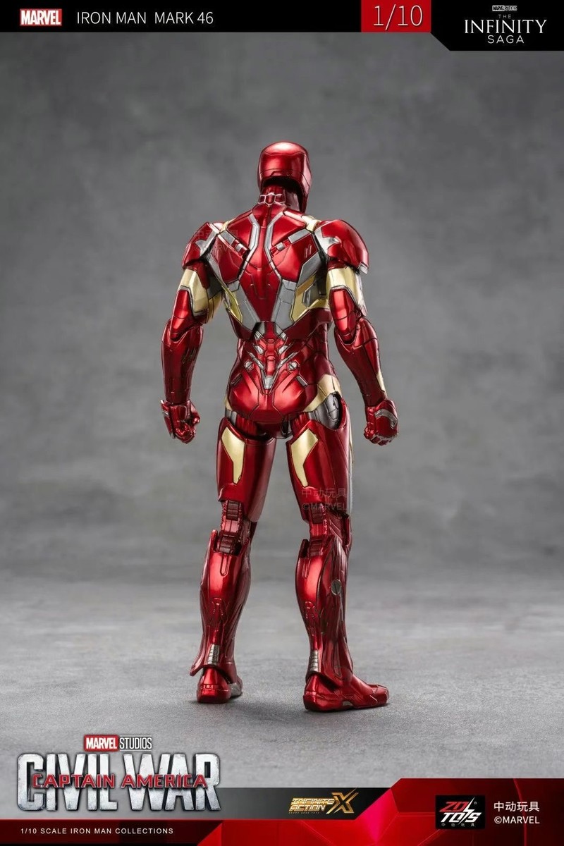 MARVEL STUDIOS 400% IRON MAN フィギュア未開封 ZD Toys Marvel Avengers 1/10 Iron Man MK46 Action Figure Set | eBay