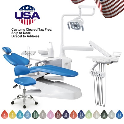 Dental Chair Unit Computer Controlled DC Motor PU Hard Leather Doctor Stool P10