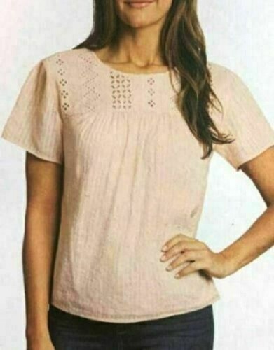 Ella Moss Women's Eyelet Ruffle Sleeves Keyhole Blouse - Bild 3 von 23