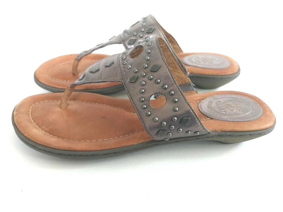 Ariat North Star Womens Size 9B Pewter Slip On Flip Flop Slipper Thong Sandals - Image 4 of 4