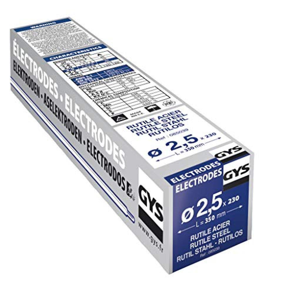 GYS, Elettrodi per saldatura in acciaio, 230 pz, 2,5 x 350 mm, 085039 - NUOVO
