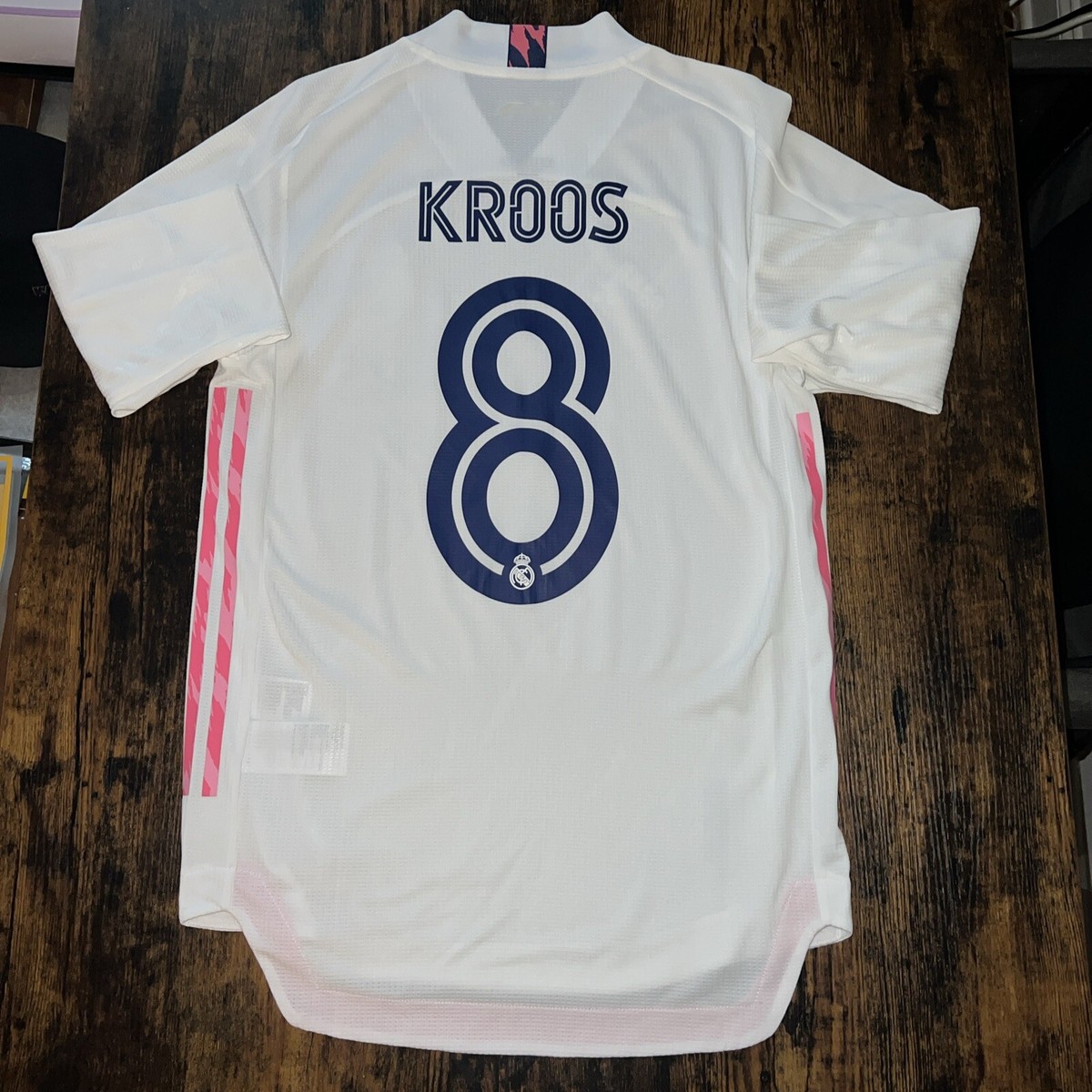 未使用タグ付14-15 RealMadrid KROOS 8番　adidas Adidas Real Madrid Toni Kroos 8 Authentic Player Heat Ready