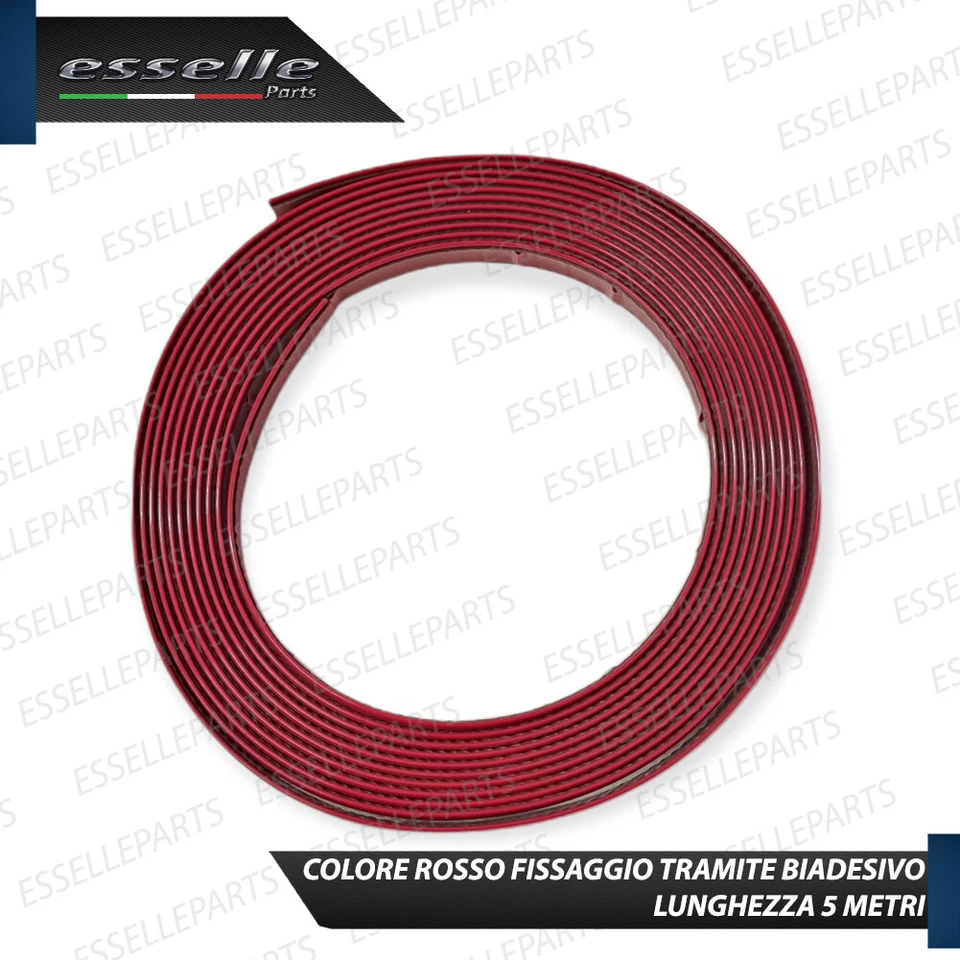 PROFILO ADESIVO ROSSO PER LAND ROVER RANGE ROVER SPORT I 5 METRI X 12 MM - Immagine 4 di 4