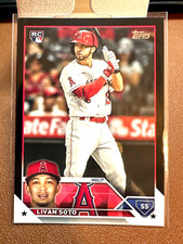 2023 Topps Series 2 Black Parallel Livan Soto RC #371 SP 33/72 Angels Rookie NM