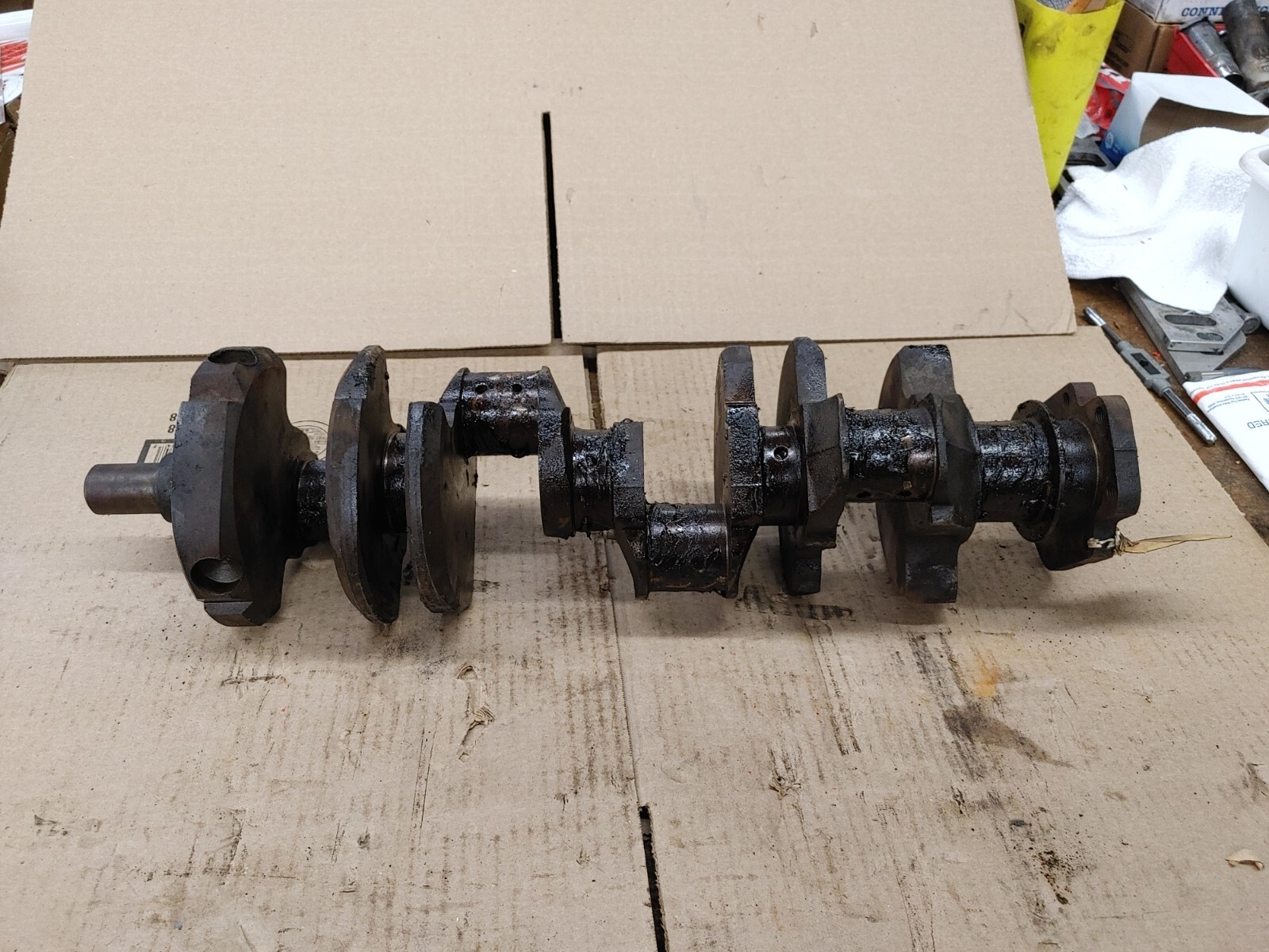 SBC CHEVY 350 5.7 3932442 TWOPIECE REAR MAIN CRANKSHAFT CORE STD/STD