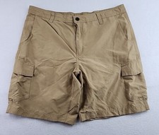 Magellan Cargo Pocket Mens 36 Tan Polyester Hiking Outdoors Shorts