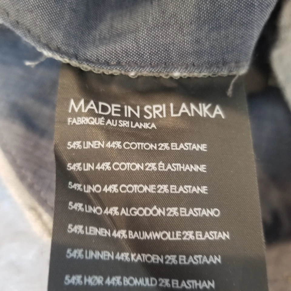 Club Monaco Womens Chino Walking Shorts Flat Front Size 30 Gray Linen Blend - Image 4 of 4