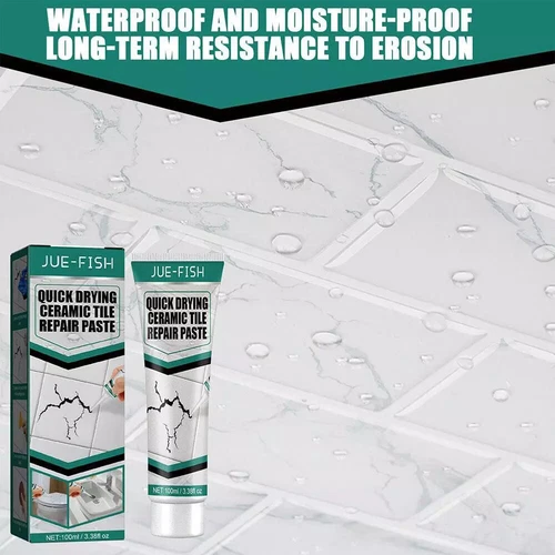 Keramik Reparatur Paste Fliesen Reparatur AB Kleber Set für BAD WC Sanitär 100g - Picture 4 of 13
