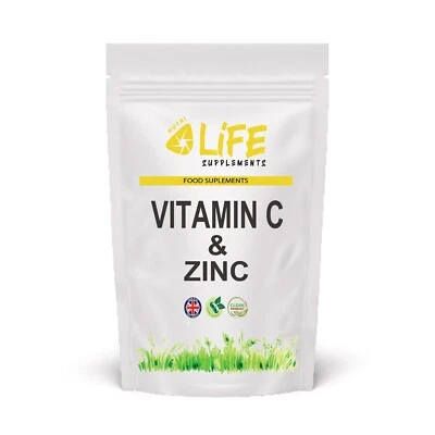 NUTRI LIFE SUPPLEMENTS Vitamin C plus Zinc Clean Natural Capsules UK Supplement Magnesium Glycinate