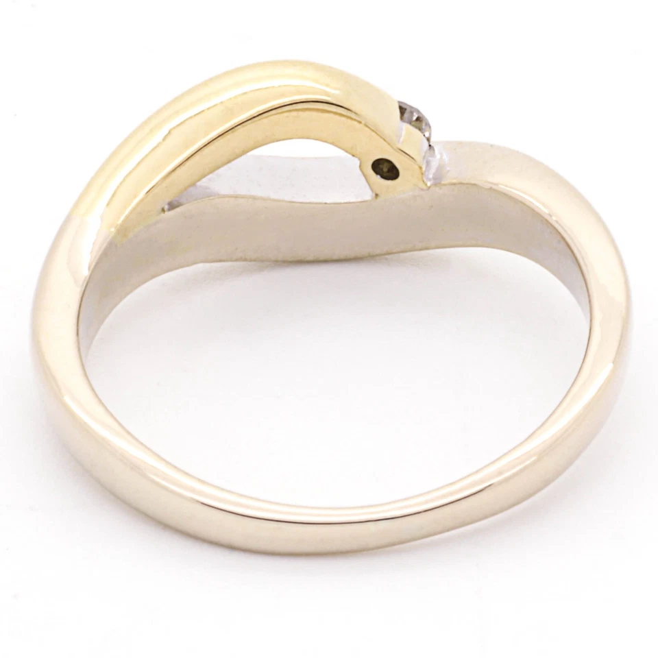 Ring 750 Gelb & Weißgold mit Diamant - Bild 4 von 4