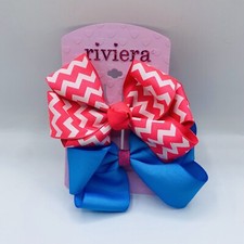 Riviera Girls Pink Blue 2 Bows New Hair Accessories