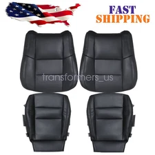 Black For 2011-2018 Dodge Durango Driver / Passenger Bottom / Top Seat Cover