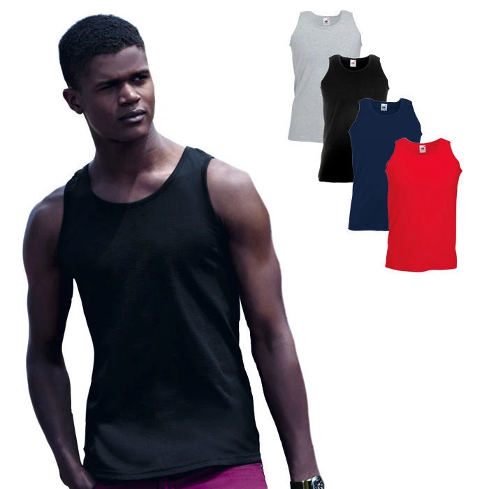 Fruit of the Loom Athletic Vest Unterhemd ärmelloses Muskelshirt T-Shirt - Bild 1 von 1