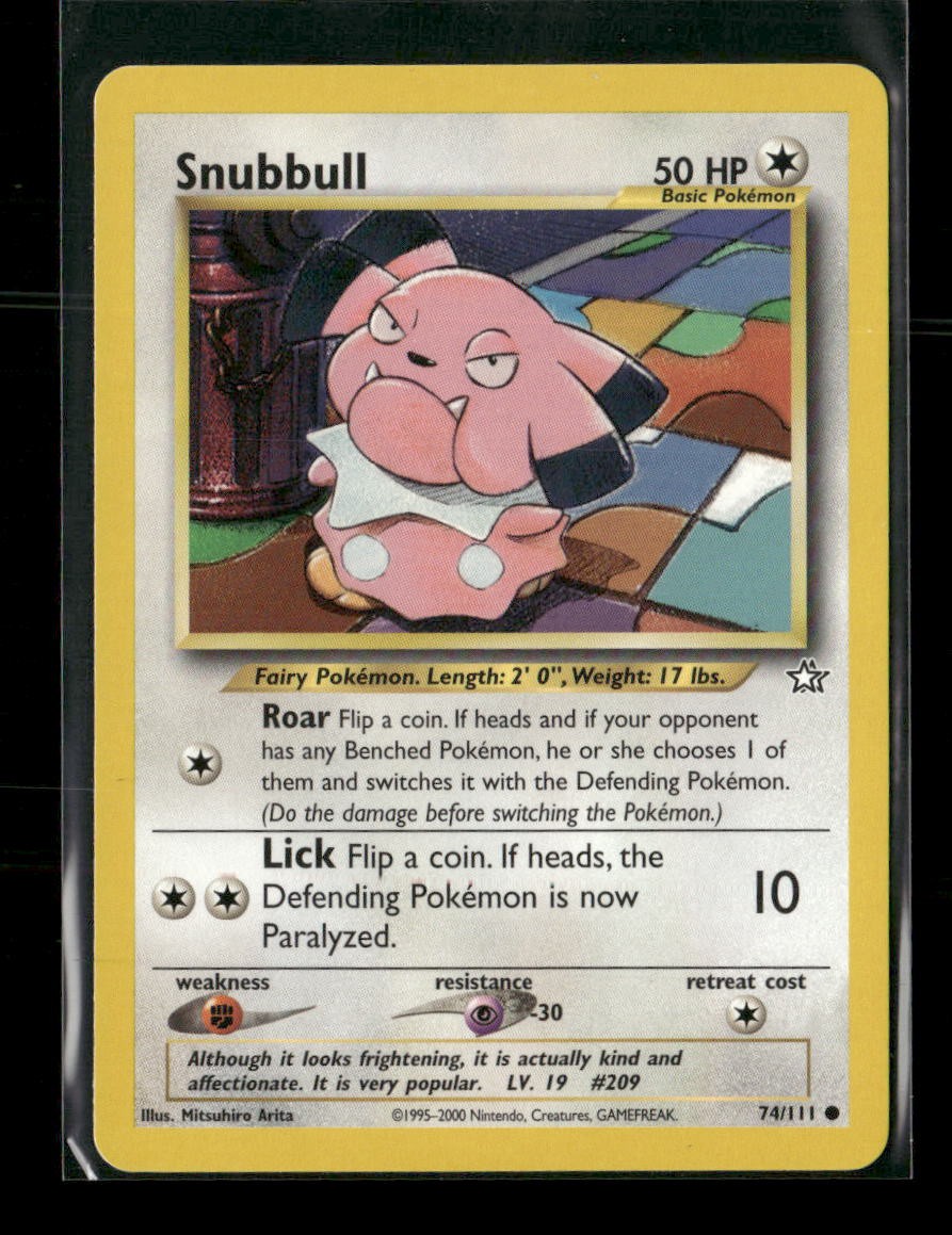 Snubbull 74/111 Neo Genesis NM/M Pokemon