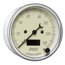GlowShift Antique Classic Series In-Dash 140 MPH Speedometer Vintage Gauge Kit