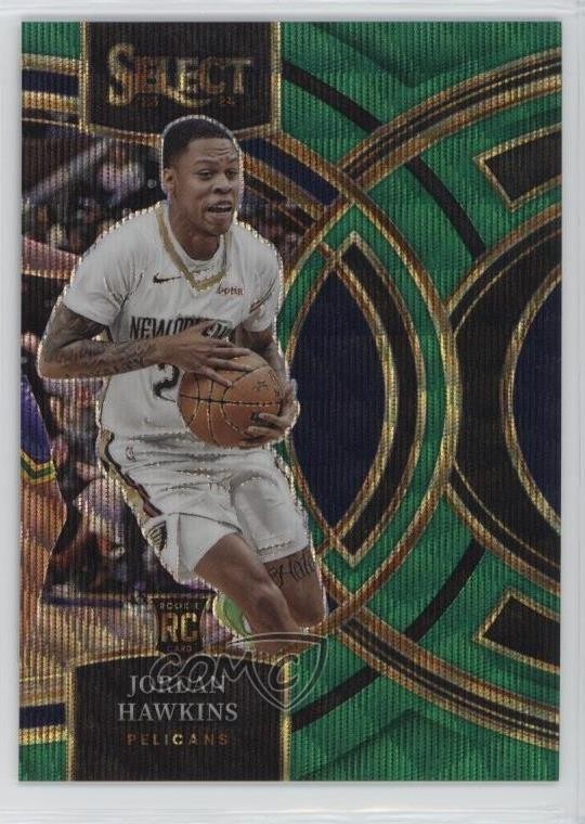 2023-24 Select Premier Level Green Wave Prizm 4/50 Jordan Hawkins Rookie RC ne1