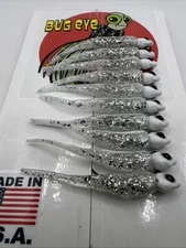 10 Pack 1/16 Oz  Custom Made Crappie Jigs (White Diamond)