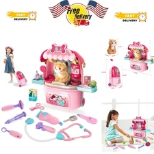 29-Piece Veterinarian Pet Care Kit with Plush Kitty - Perfect for Kids Ages 3-12