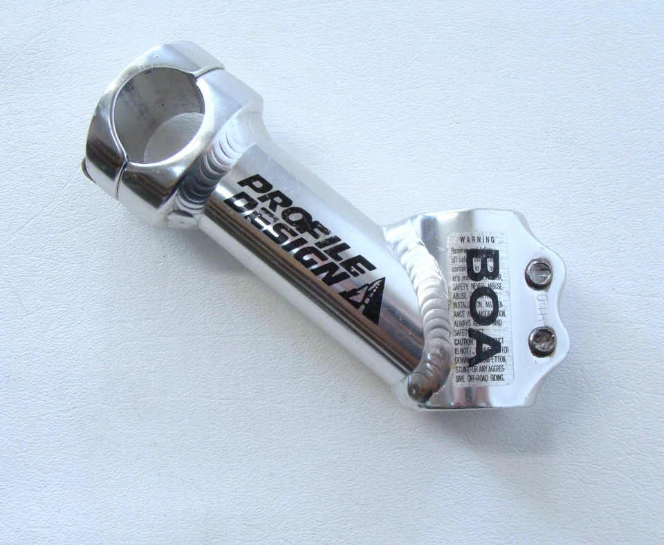 ~ Vintage Profile Design 1" x 105mm 40º Riser Stem 2 Bolt 26.0mm Silver ~ - Image 4 of 4