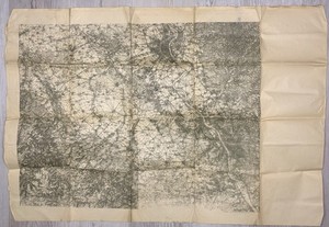 Vintage German Military Road Topographical Map Eurkirchen German And Surrounding