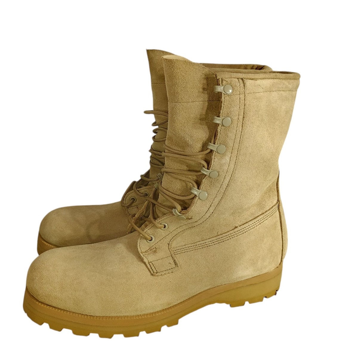 Wellco Tan Suede Tactical Combat Boots Vibram Sole Mens 10 R 08-D-1042 Wellco Men main image 4