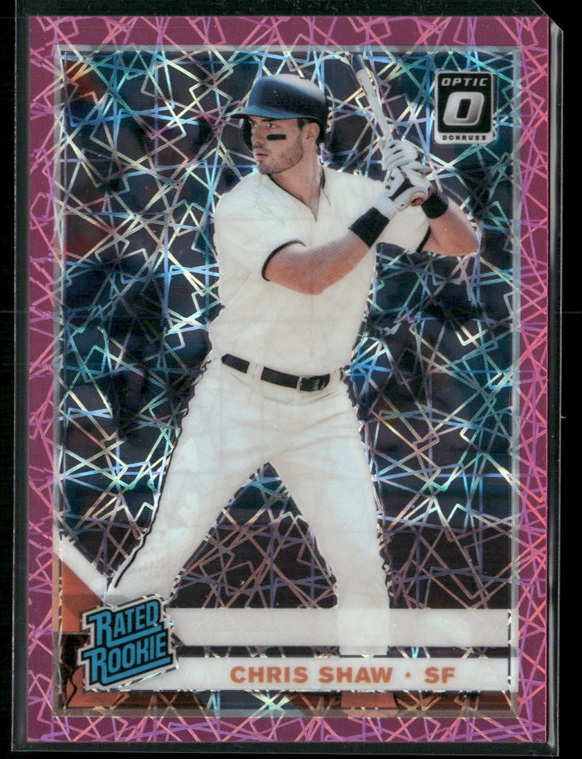 2019 Donruss Optic #51 Chris Shaw Pink Velocity #/199