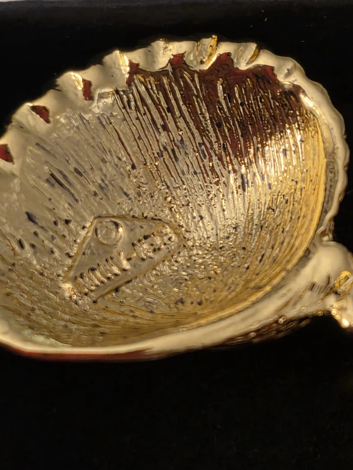 BRAZALETE DE DISEÑO VINTAGE BEN-AMUN TONO DORADO CONCHA MARINA Foto 3 de 4