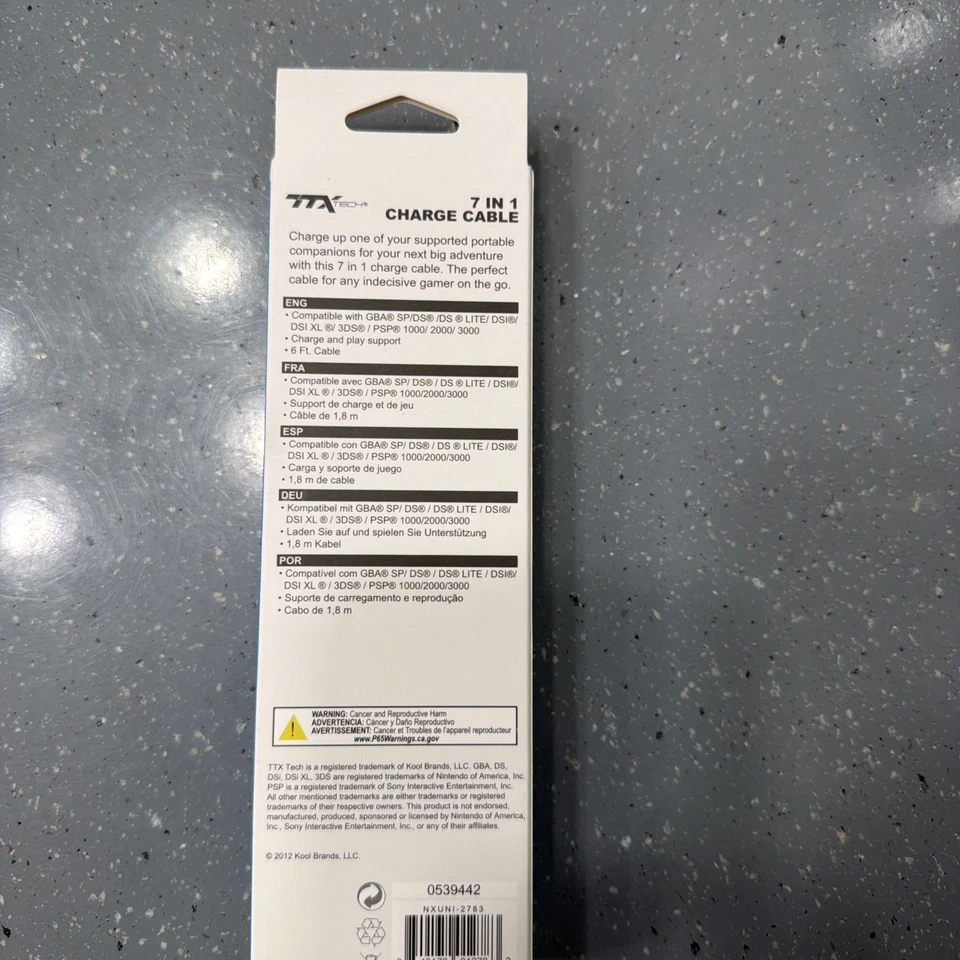 7-in-1 Charge Cable for GBA SP/DS/DSL/ DSI/3DS/PSP - Image 2 of 2