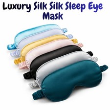 Luxury Organic Silk Sleep Eye Mask Soft Satin Blindfold Travel Relax Shade UK
