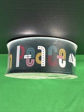 Member's Mark Wired Edge Holiday Ribbon 2.5 in Wide x 50 Yards - Peace On Earth