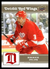 2025-26 UD DETROIT RED WINGS CENTENNIAL LOGO VINTAGE GOLD SSP BOB ROUSE #76