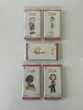 Lot of 5 Sizzix Sizzlits Dies Medium  New  Boy w/Ball  Chloe  Brooke  MacKenzie