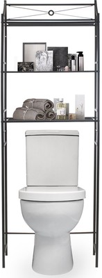 SORBUS BATHROOM STORAGE SHELF OVER TOILET - BLACK