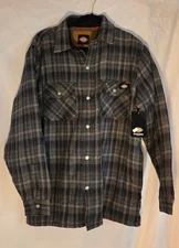 DICKIES Sherpa Lined Flannel Shirt Jacket with Hydroshield - TJ210 XL