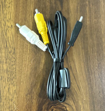 RCA Male to RCA Male Composite A/V Cable Round Black Yellow White 10ft