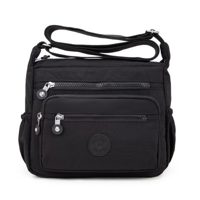 Pealwel Women Shoulder Handbag Roomy Multiple Pockets Bag Medium, Black