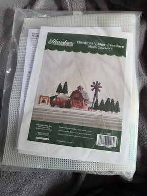 Herrschners Christmas Village Tree Farm Add On Plastic Canvas Kit, New Sealed 