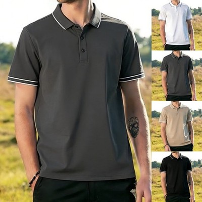Herren für freizeit Locker Kurzarm für Polo Shirt Stil T-Shirt für Fitnessstudio